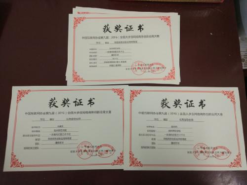 获奖证书